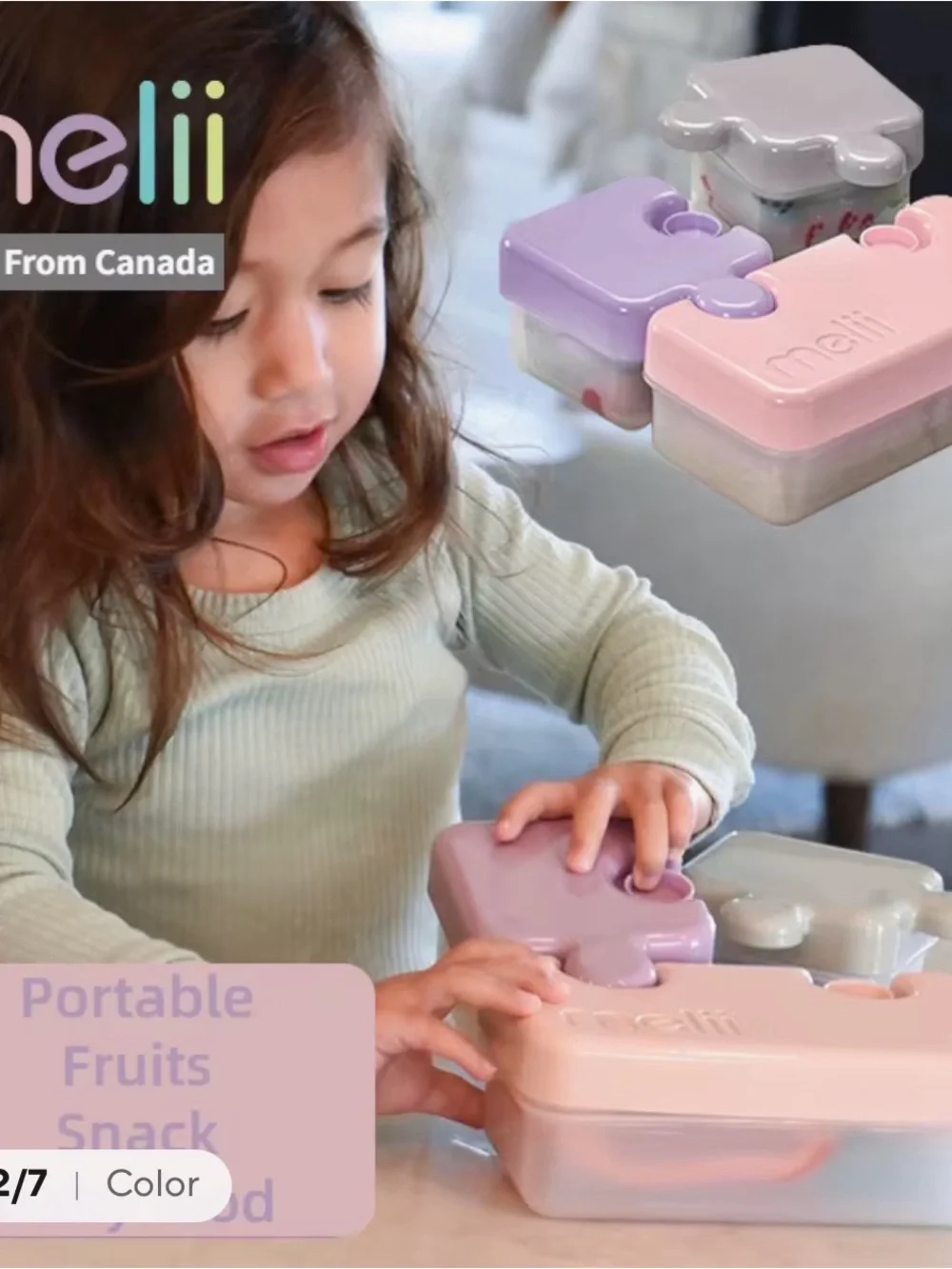 Pink Puzzle Container Lunchbox - Melli